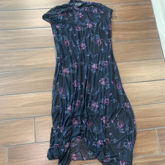 Floral Mesh Midi Dress - Picture 7 of 7